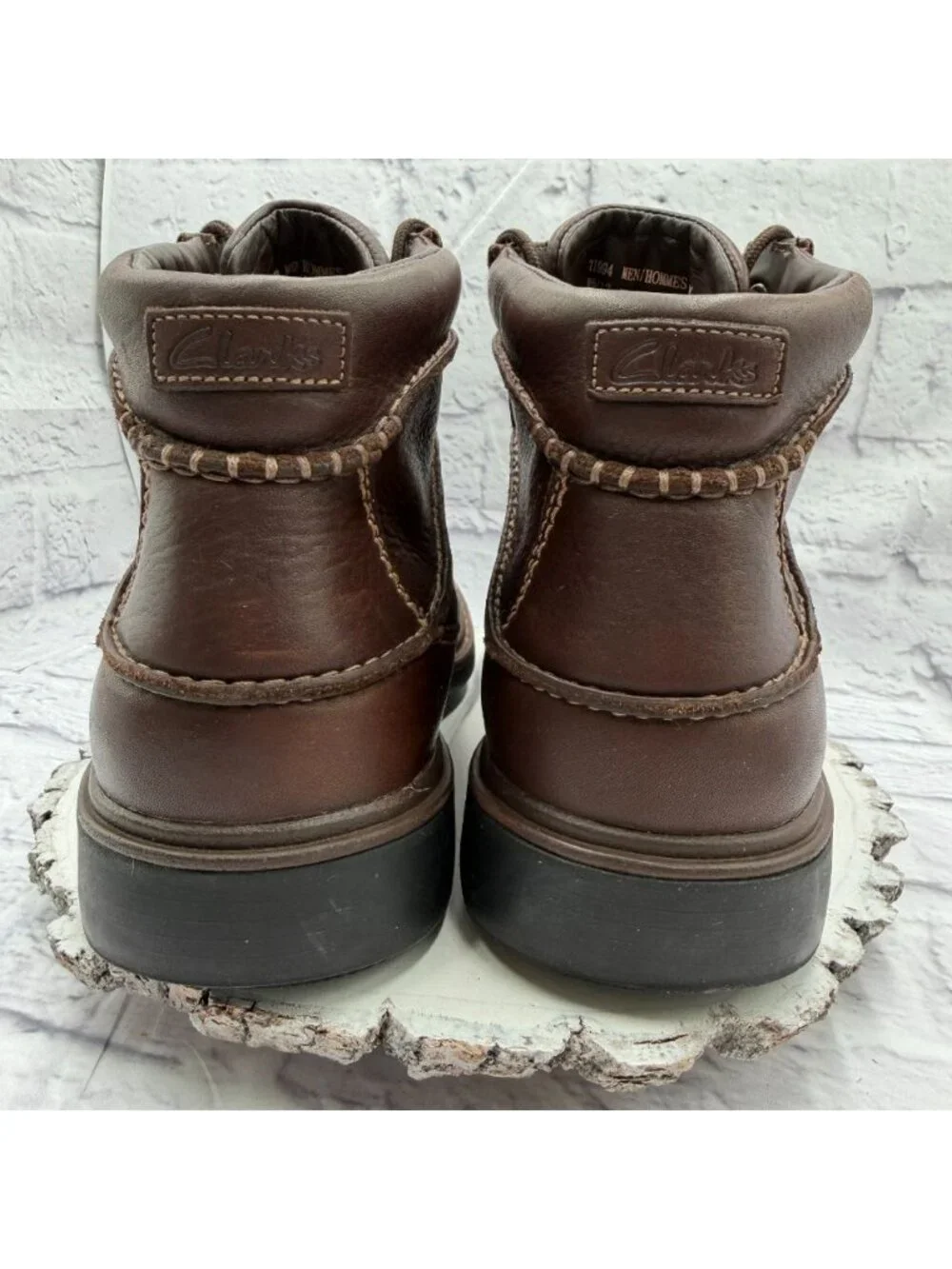 Clarks Active Air Goretex Boots Mens 12 M Brown Leather Shoes Casual Chukka
